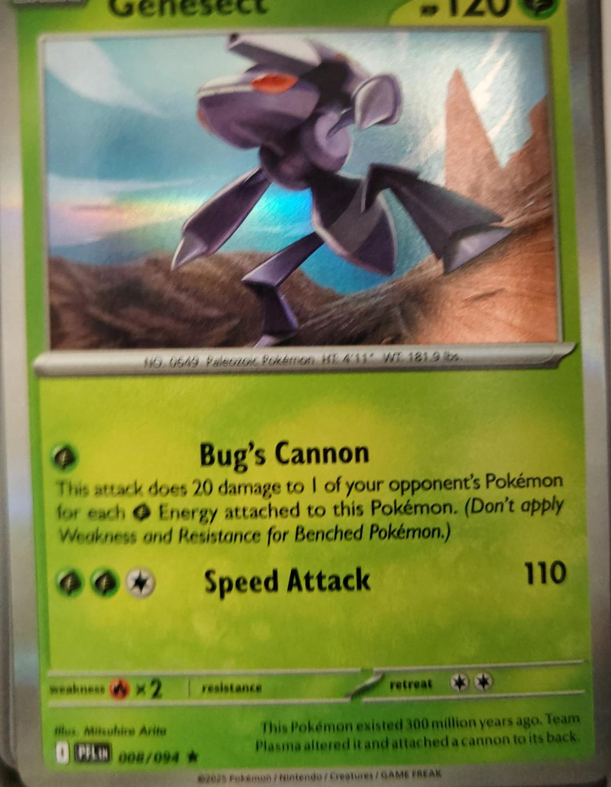 Genesect - 008/094 - Reverse Holo - PHANTASMAL FLAMES - Pokemon - Rare | AA26-81