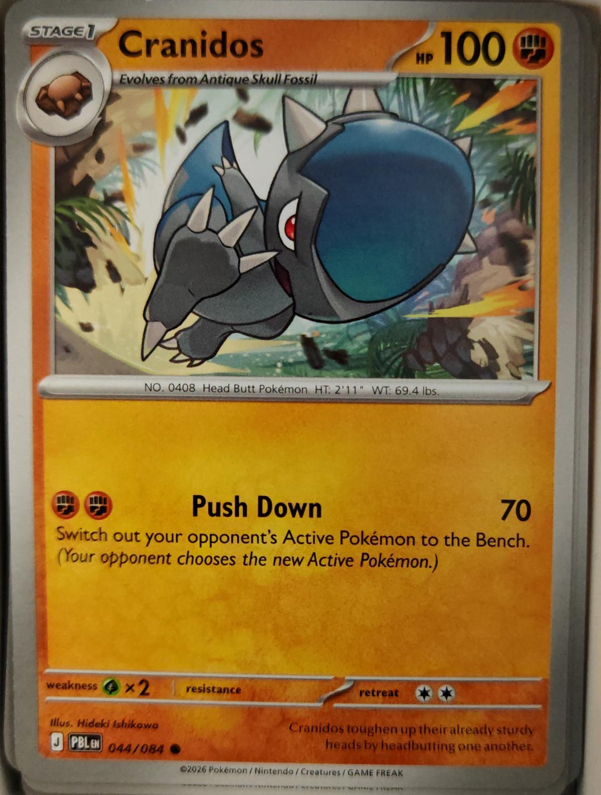 Cranidos - 044/084 - - PITCH BLACK - Pokemon - Common | AA28-45