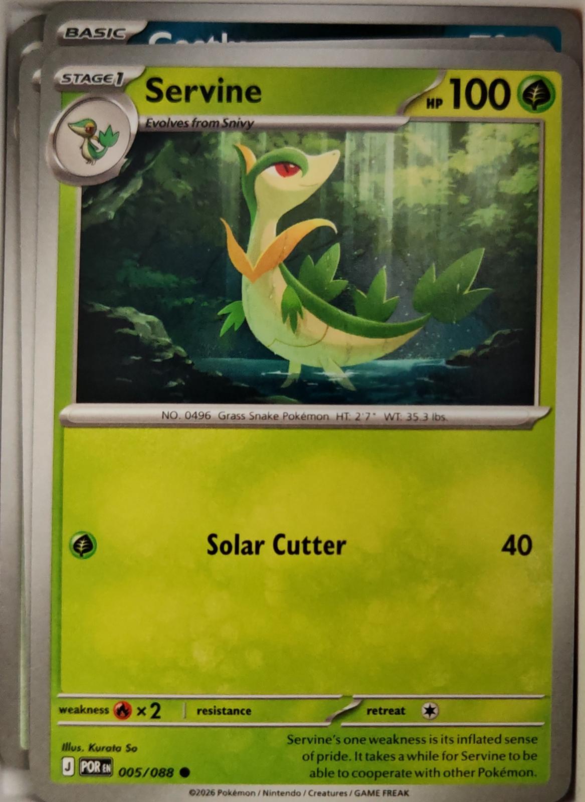Servine - 005/088 - - PERFECT ORDER - Pokemon - Common | AA11-14