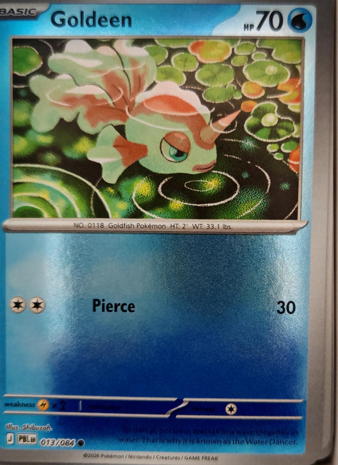 Goldeen - 013/084 - Reverse Holo - PITCH BLACK - Pokemon - Common | AA14-39