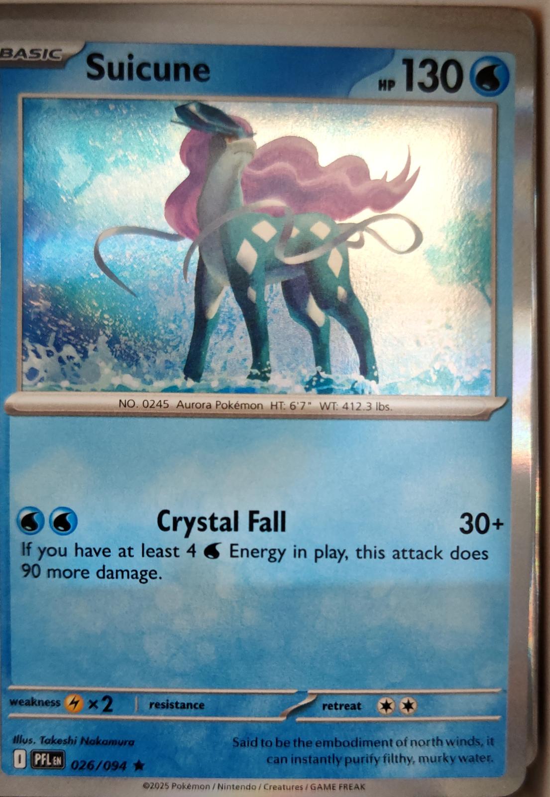 Suicune - 026/094 - Holo - PHANTASMAL FLAMES - Pokemon - Rare | AA06-73