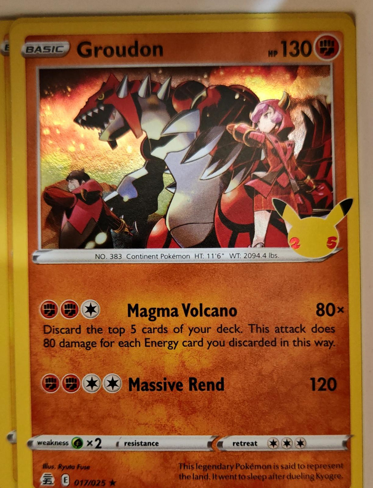 Groudon - 017/025 - Holo - CELEBRATIONS - Pokemon - Rare | AA06-13