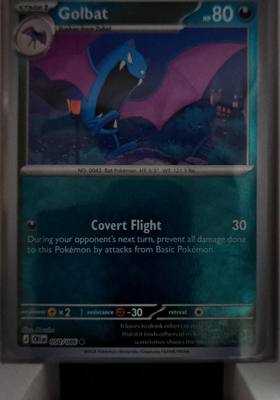 Golbat - 050/086 - Reverse Holo - CHAOS RISING - Pokemon - Common | AA62-19