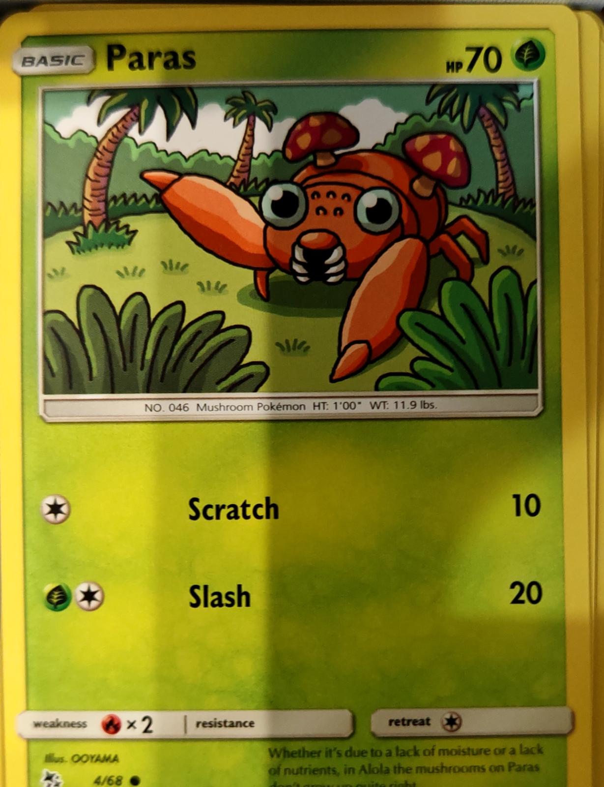 Paras - 4/68 - - HIDDEN FATES - Pokemon - Common | AA69-16