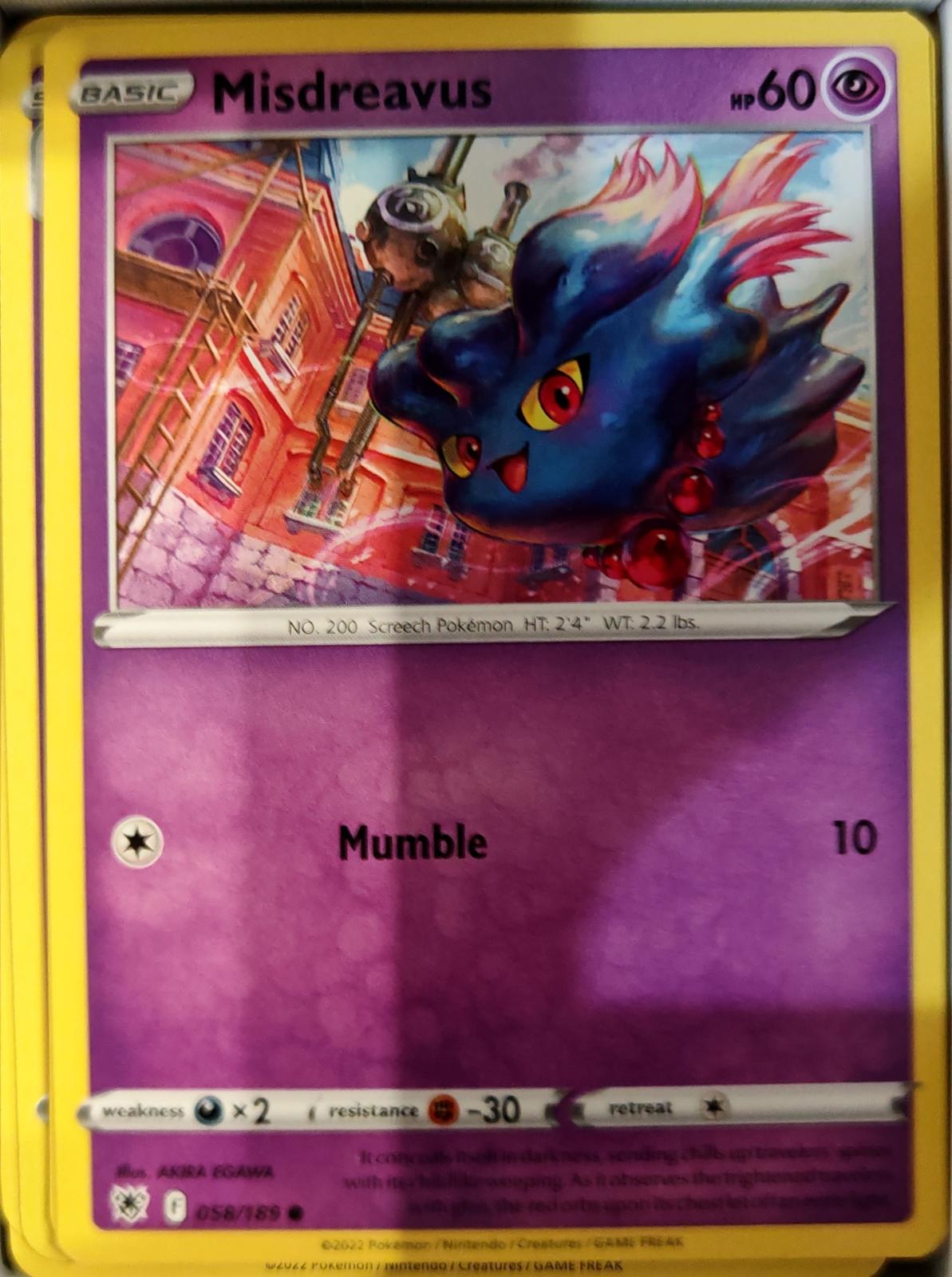 Misdreavus - 058/189 - - ASTRAL RADIANCE - Pokemon - Common | AA73-37