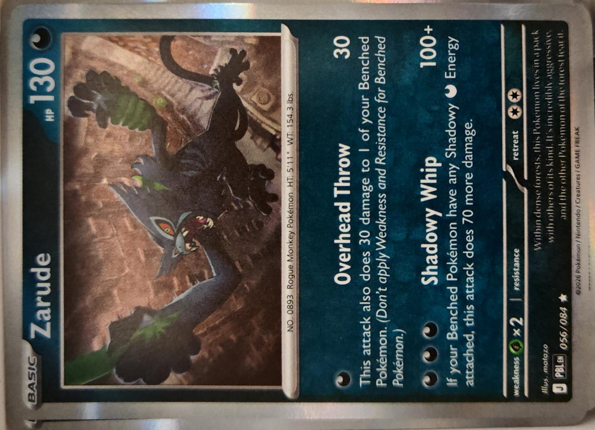 Zarude - 056/084 - Holo - PITCH BLACK - Pokemon - Rare | AA14-27