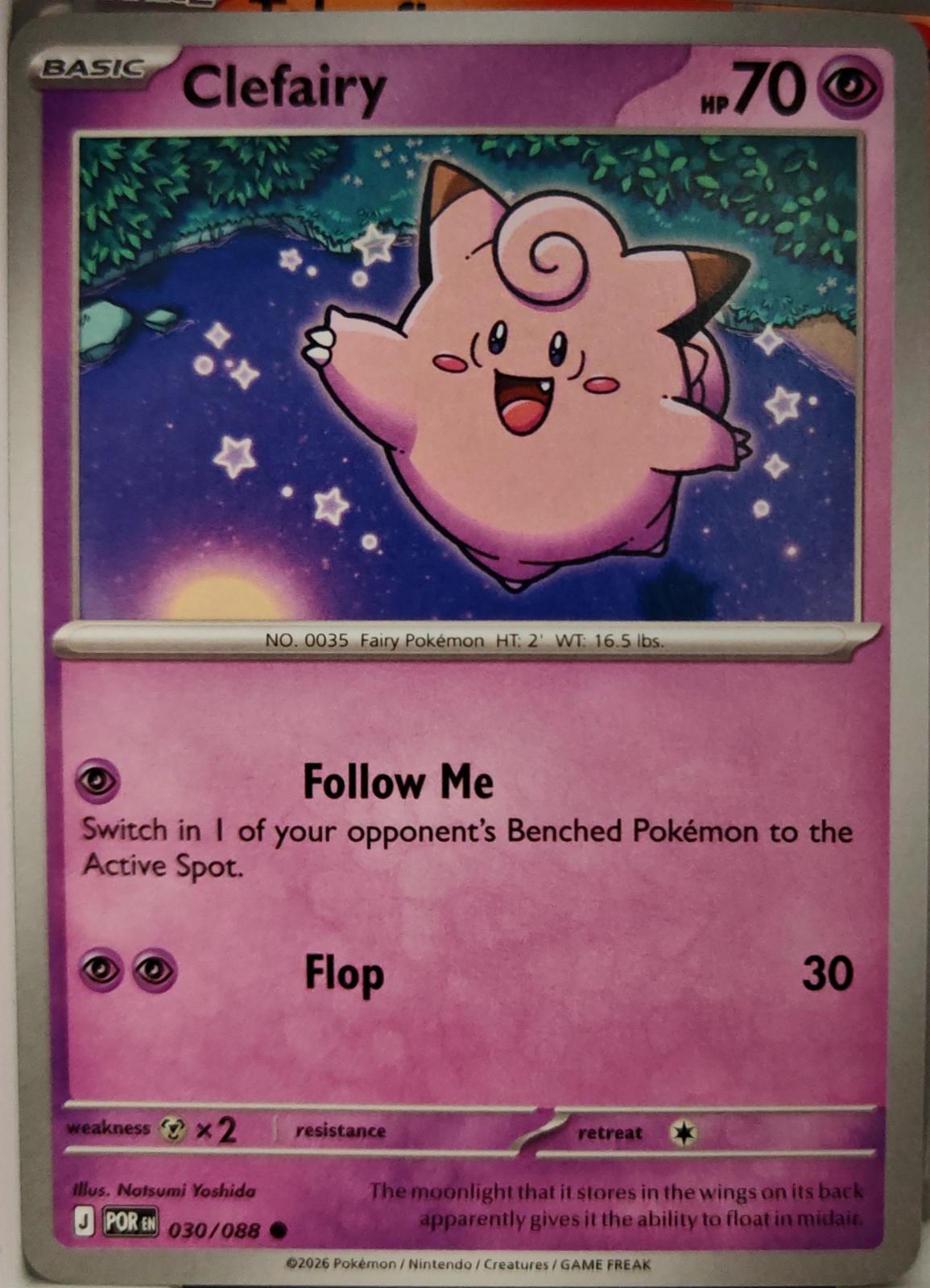 Clefairy - 030/088 - - PERFECT ORDER - Pokemon - Common | AA08-6