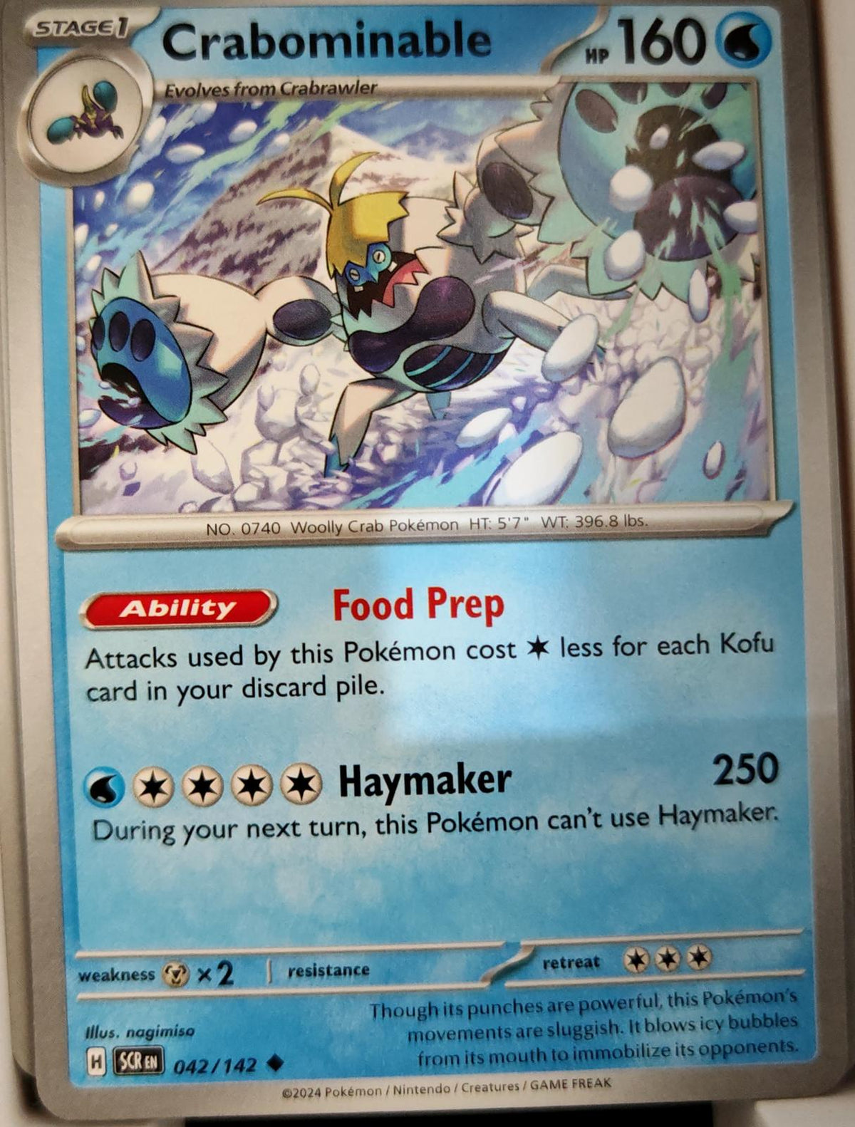 Crabominable - 42/142 - - STELLAR CROWN - Pokemon - Uncommon | AA05-52