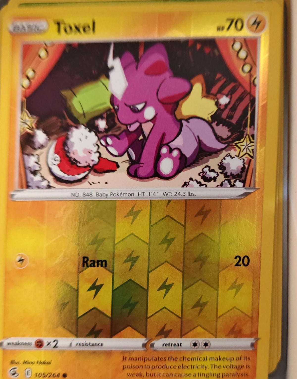 Toxel - 105/264 - Reverse Holo - FUSION STRIKE - Pokemon - Common | AA22-15
