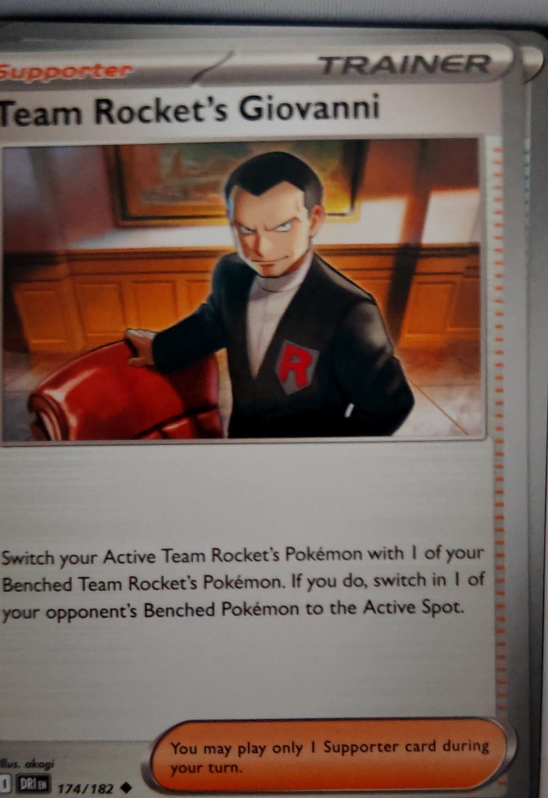 Team Rocket's Giovanni - 174/182 - - DESTINED RIVALS - Pokemon - | AA40-38