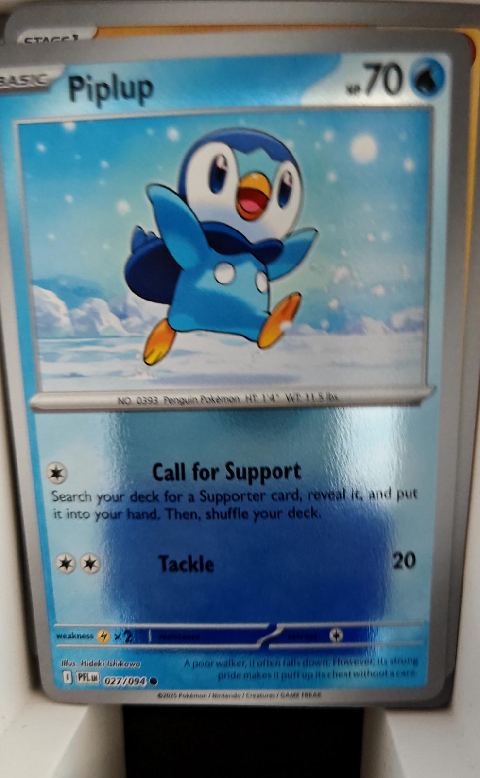 Piplup - 027/094 - Reverse Holo - PHANTASMAL FLAMES - Pokemon - Common | AA26-73