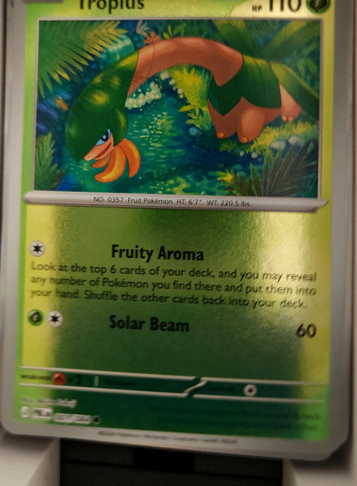 Tropius - 001/084 - Reverse Holo - PITCH BLACK - Pokemon - Common | AA25-40