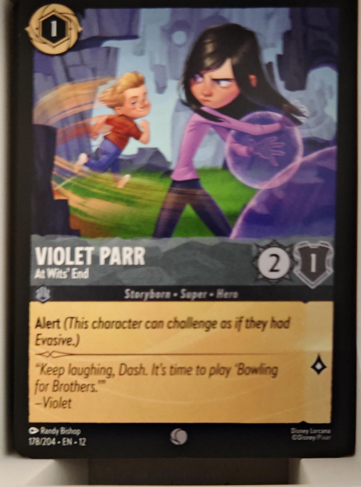 Violet Parr - At Wits' End - 178/204 - - WILDS UNKNOWN - Lorcana - | LAA01-95
