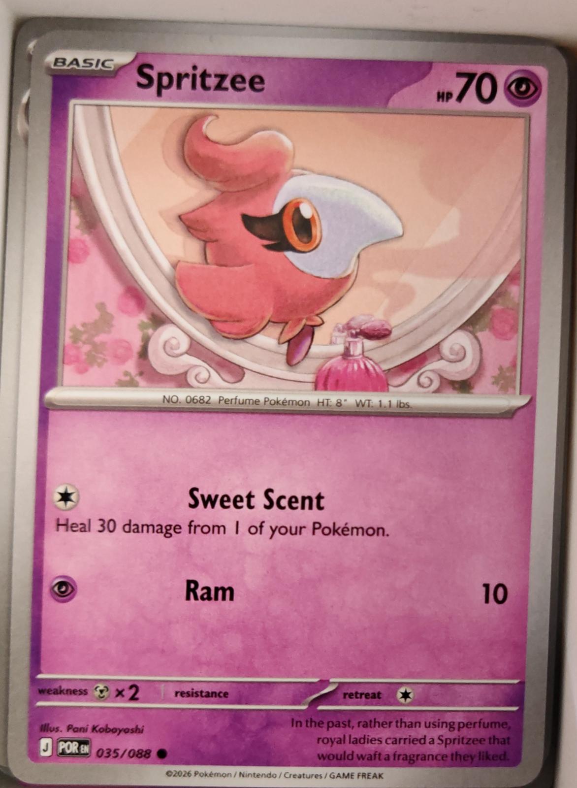 Spritzee - 035/088 - - PERFECT ORDER - Pokemon - Common | AA11-85