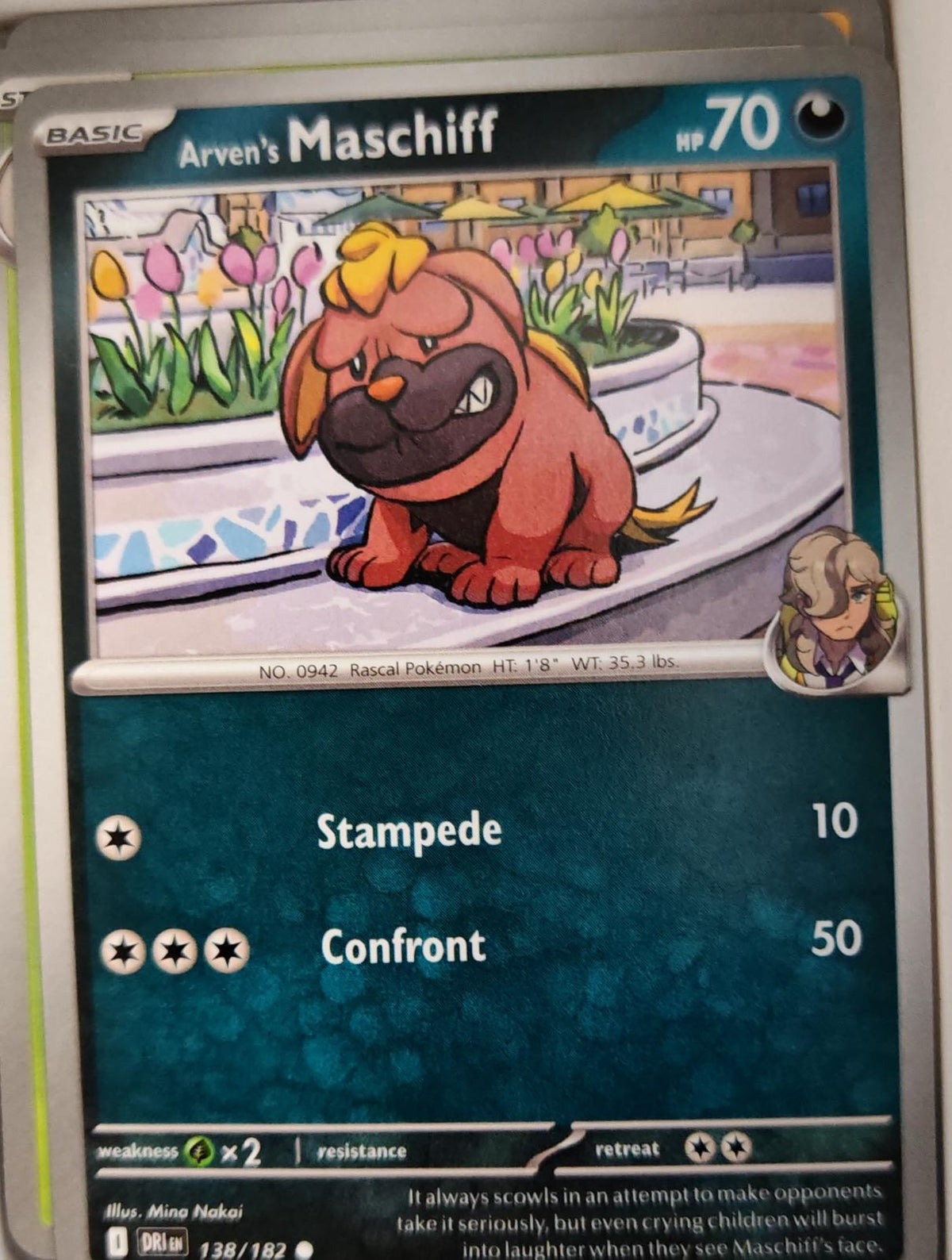 Arven's Maschiff - 138/182 - - DESTINED RIVALS - Pokemon - Common | AA12-23