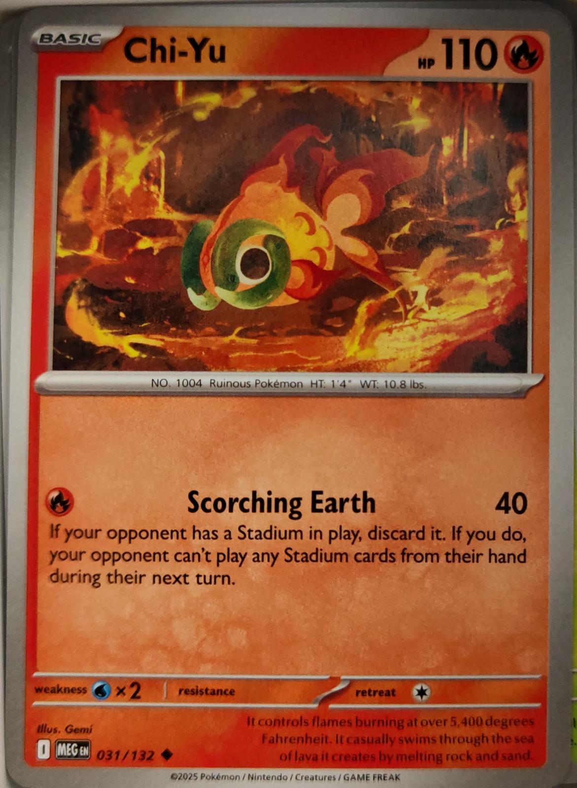 Chi-Yu - 031/132 - - MEGA EVOLUTION - Pokemon - Uncommon | AA08-23
