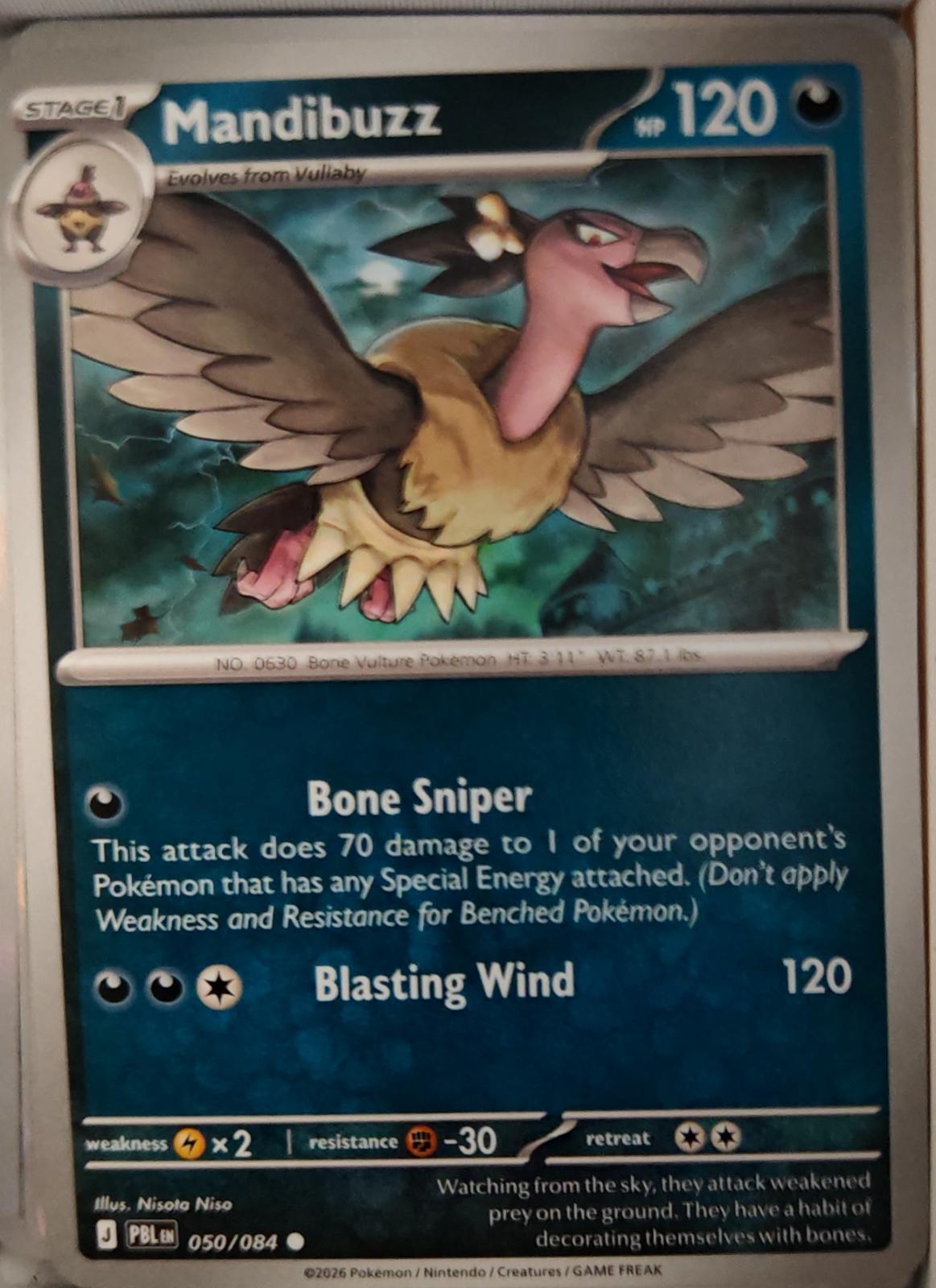 Mandibuzz - 050/084 - - PITCH BLACK - Pokemon - Common | AA38-14