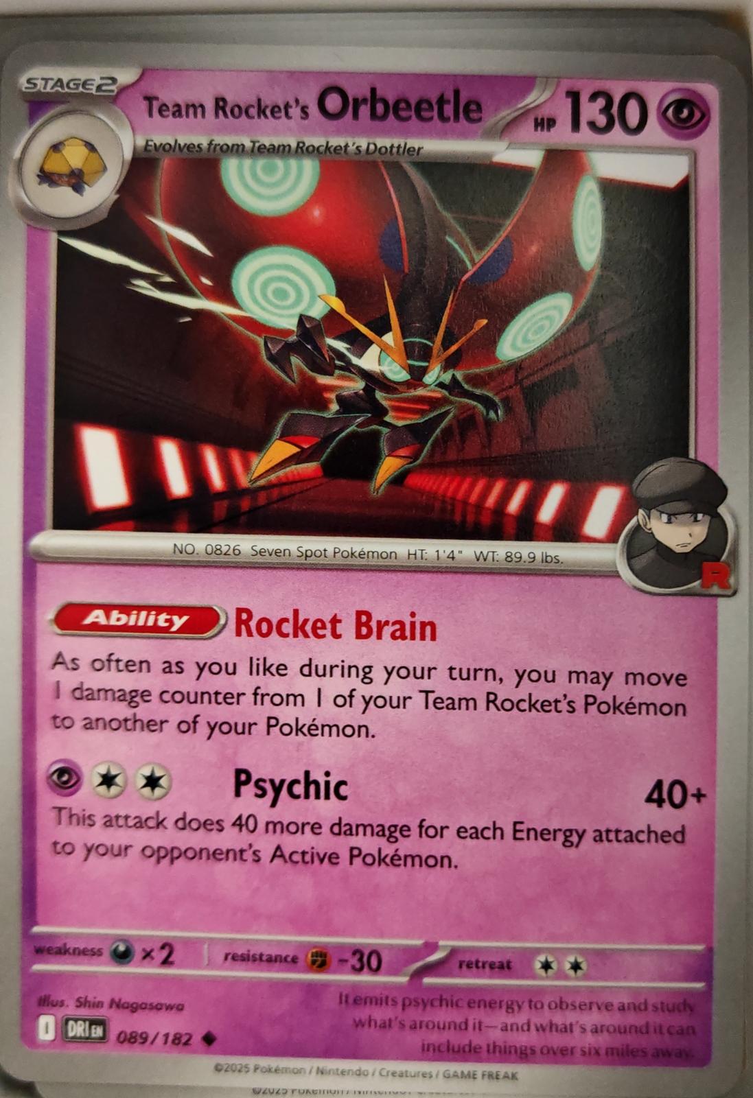 Team Rocket's Orbeetle - 089/182 - - DESTINED RIVALS - Pokemon - | AA08-33
