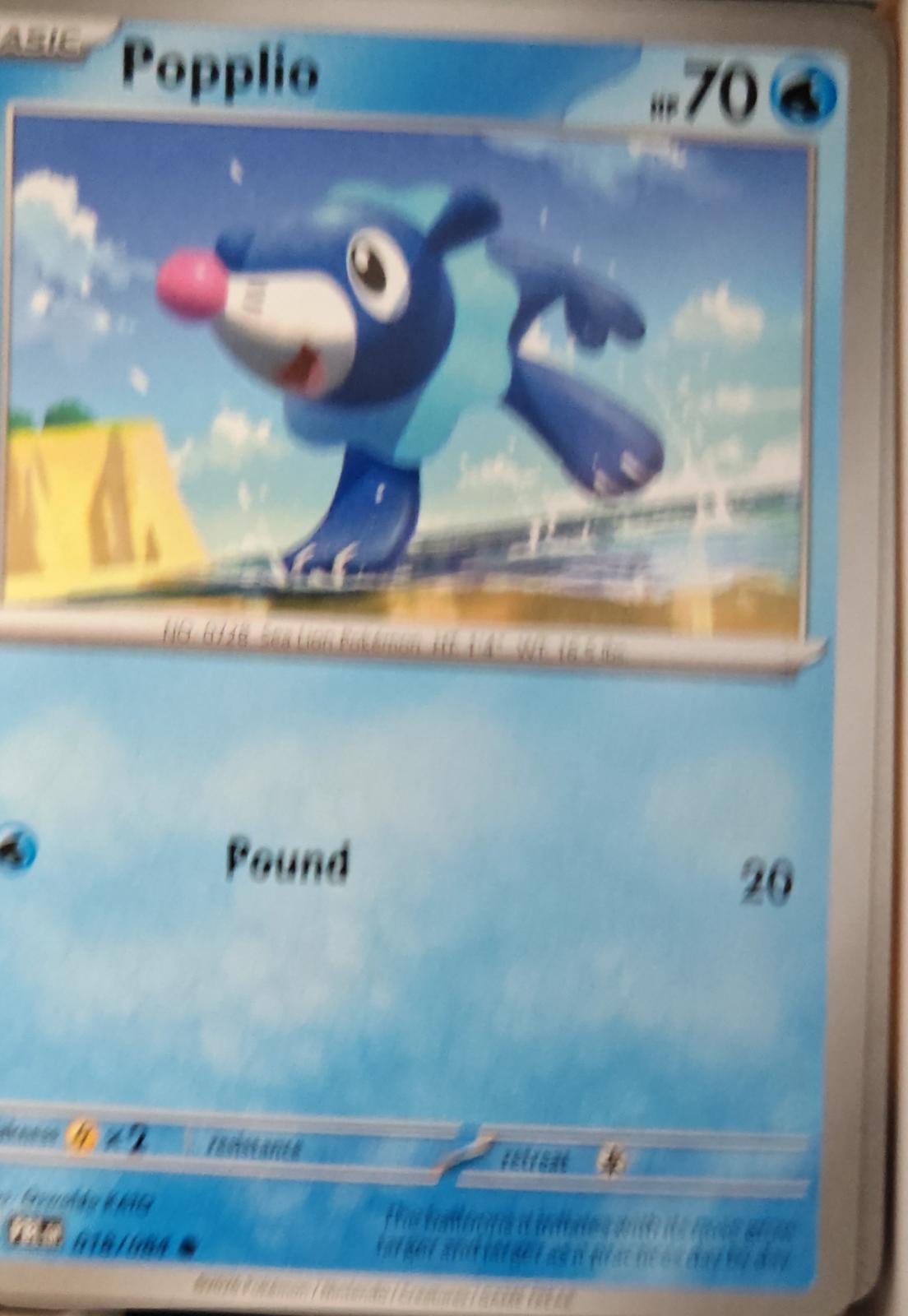 Popplio - 018/084 - - PITCH BLACK - Pokemon - Common | AA32-77