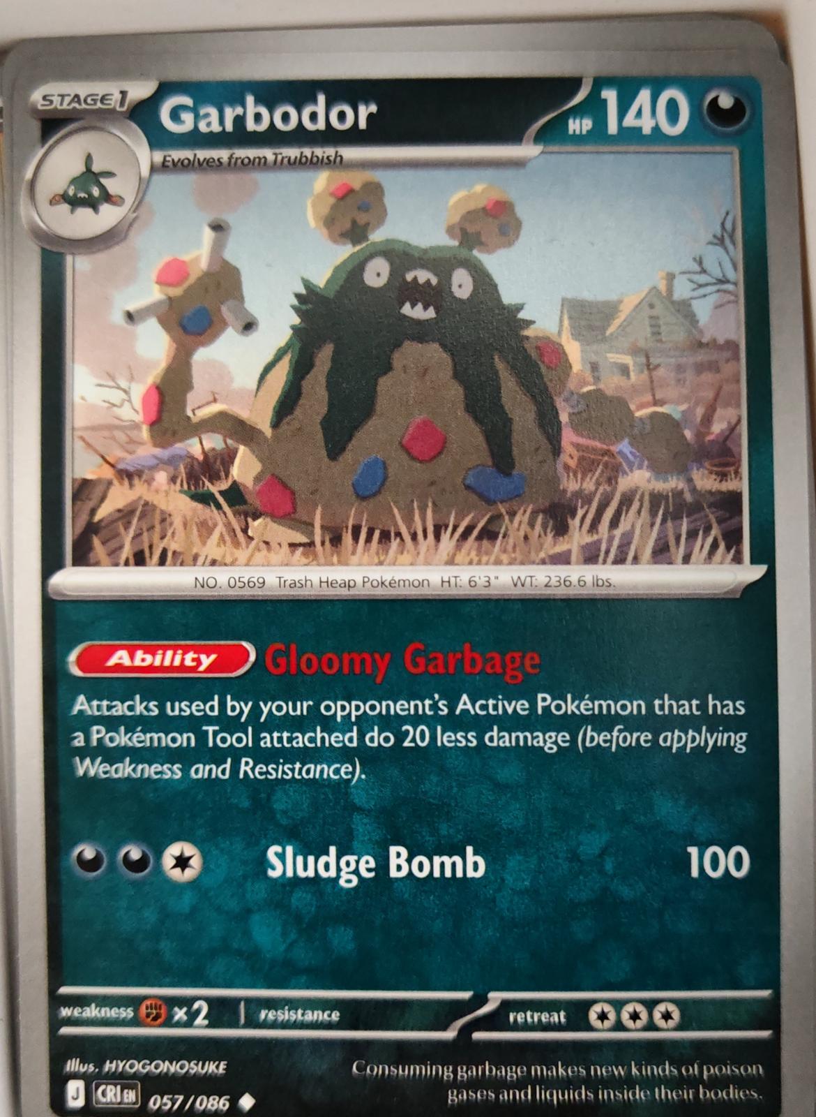 Garbodor - 057/086 - - CHAOS RISING - Pokemon - Uncommon | AA08-49