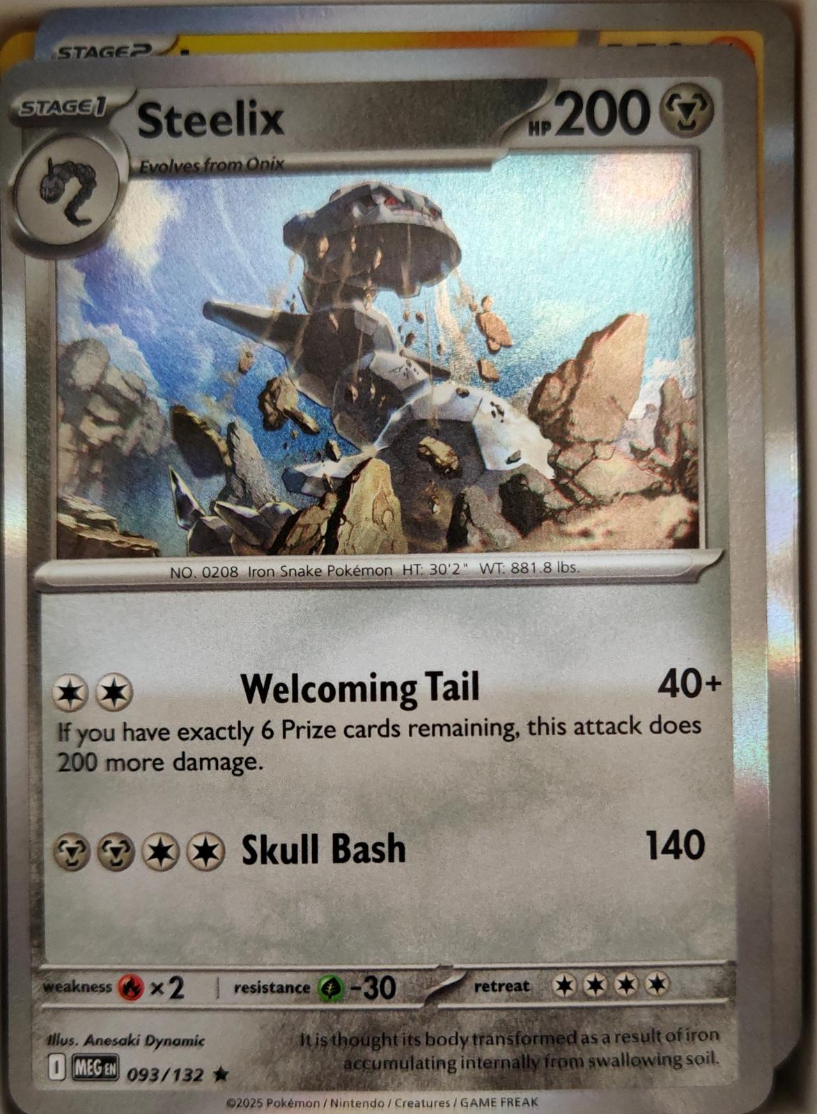 Steelix - 093/132 - Holo - MEGA EVOLUTION - Pokemon - Rare | AA06-48