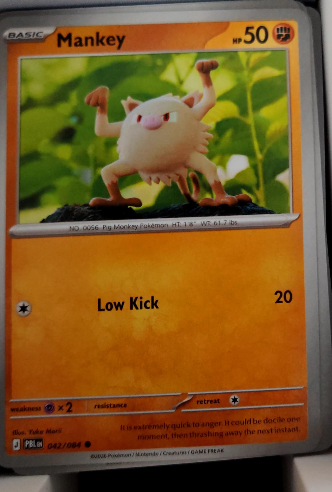 Mankey - 042/084 - - PITCH BLACK - Pokemon - Common | AA39-86