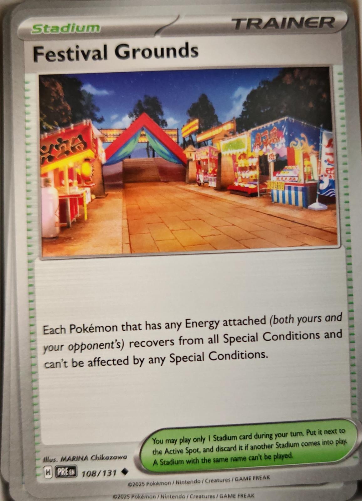 Festival Grounds - 108/131 - - PRISMATIC EVOLUTIONS - Pokemon - | AA29-42