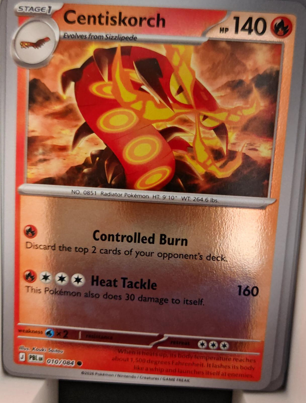 Centiskorch - 010/084 - Reverse Holo - PITCH BLACK - Pokemon - Common | AA35-46