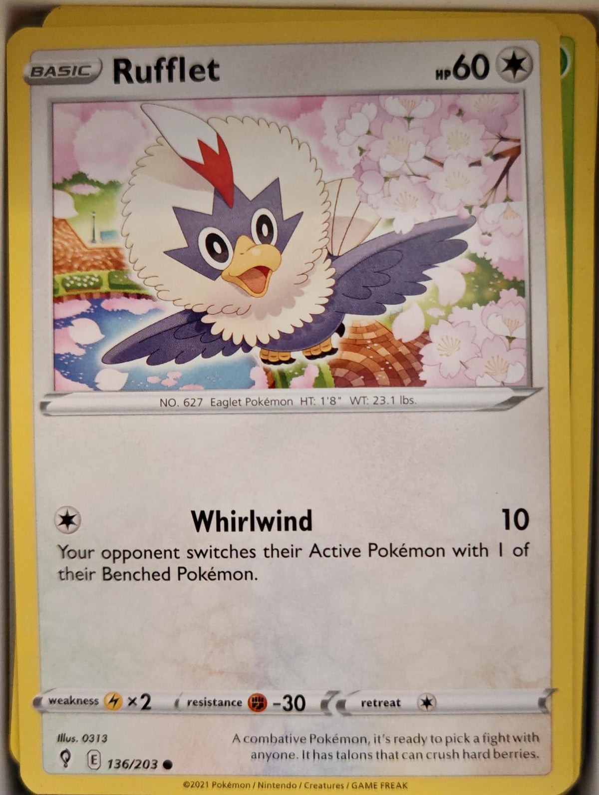 Rufflet - 136/203 - - EVOLVING SKIES - Pokemon - Common | AA03-47