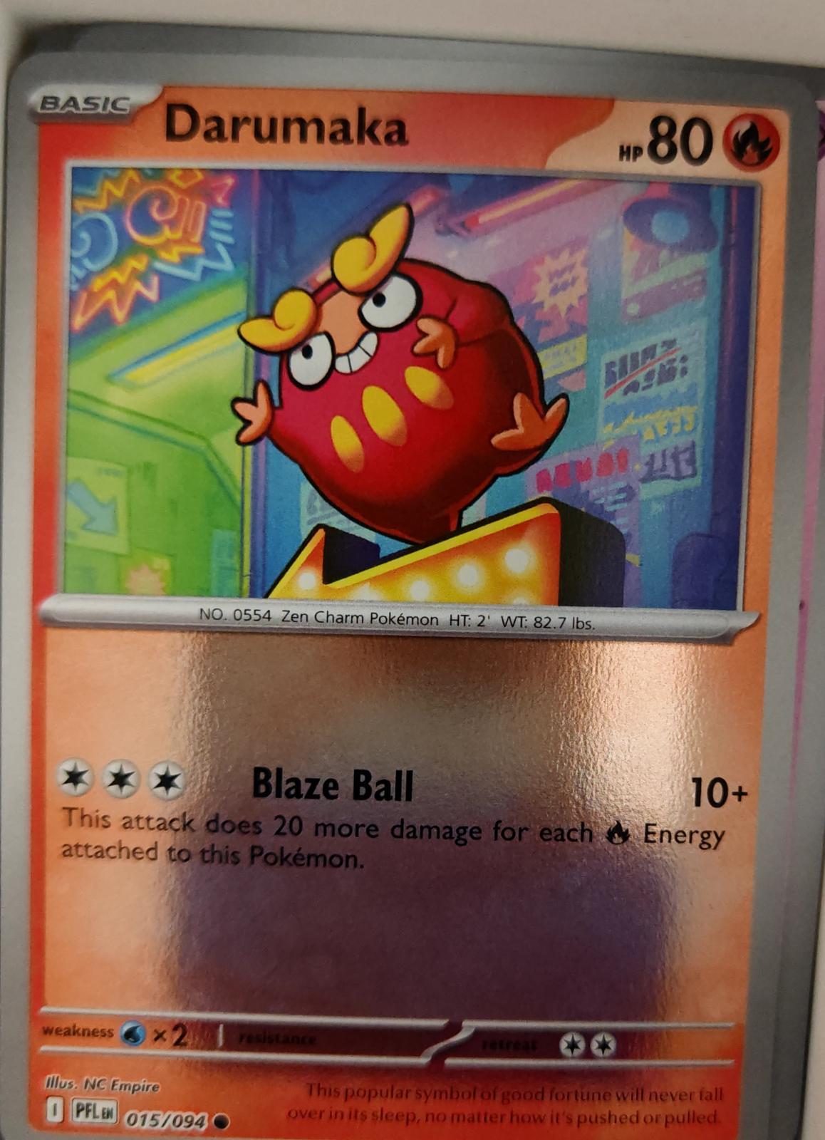 Darumaka - 015/094 - Reverse Holo - PHANTASMAL FLAMES - Pokemon - | AA26-48