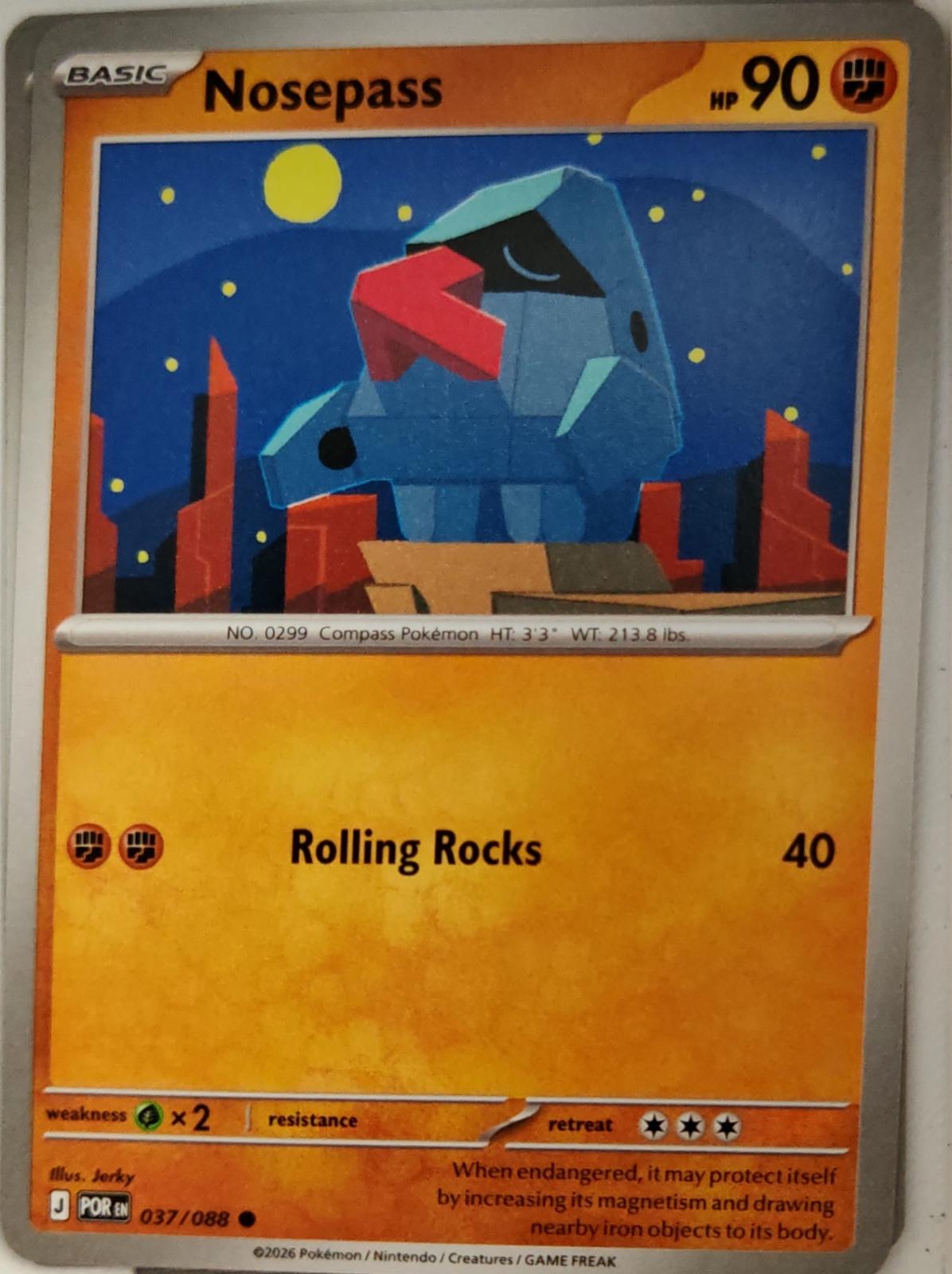 Nosepass - 037/088 - - PERFECT ORDER - Pokemon - Common | AA11-3
