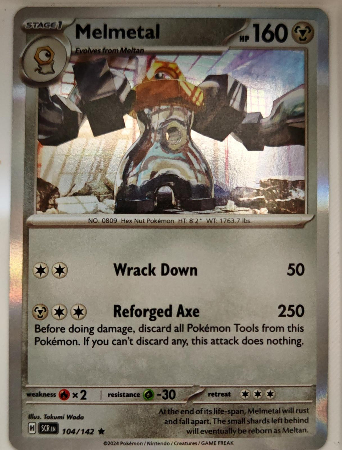 Melmetal - 104/142 - Holo - STELLAR CROWN - Pokemon - Rare | AA06-1