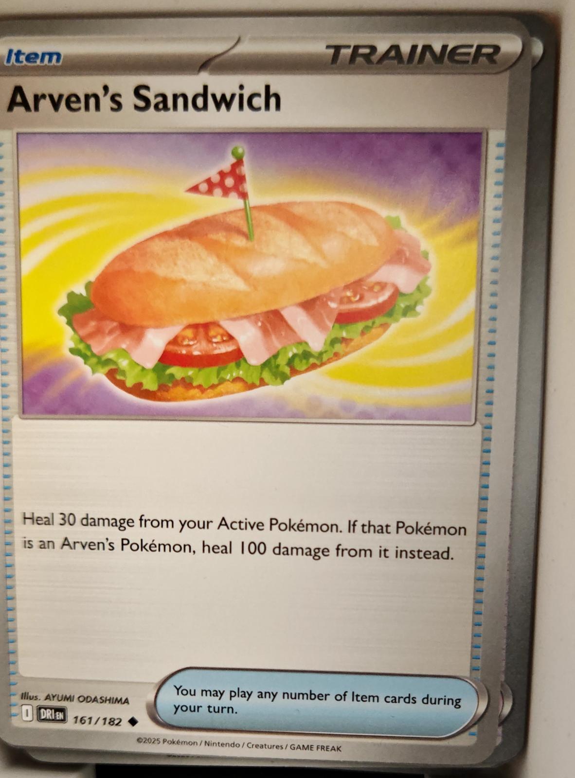 Arven's Sandwich - 161/182 - - DESTINED RIVALS - Pokemon - Uncommon | AA15-46