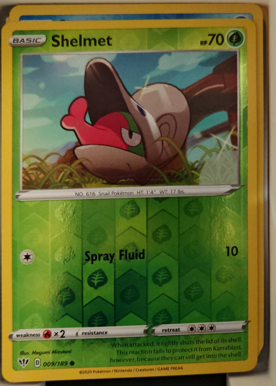 Shelmet - 009/189 - Reverse Holo - DARKNESS ABLAZE - Pokemon - Common | AA22-13