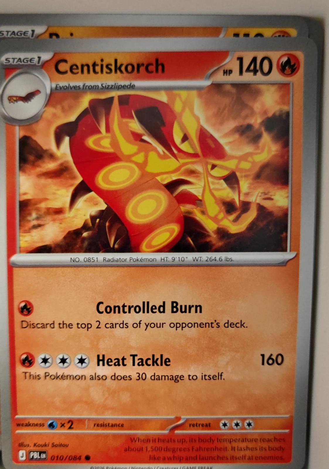 Centiskorch - 010/084 - - PITCH BLACK - Pokemon - Common | AA17-86