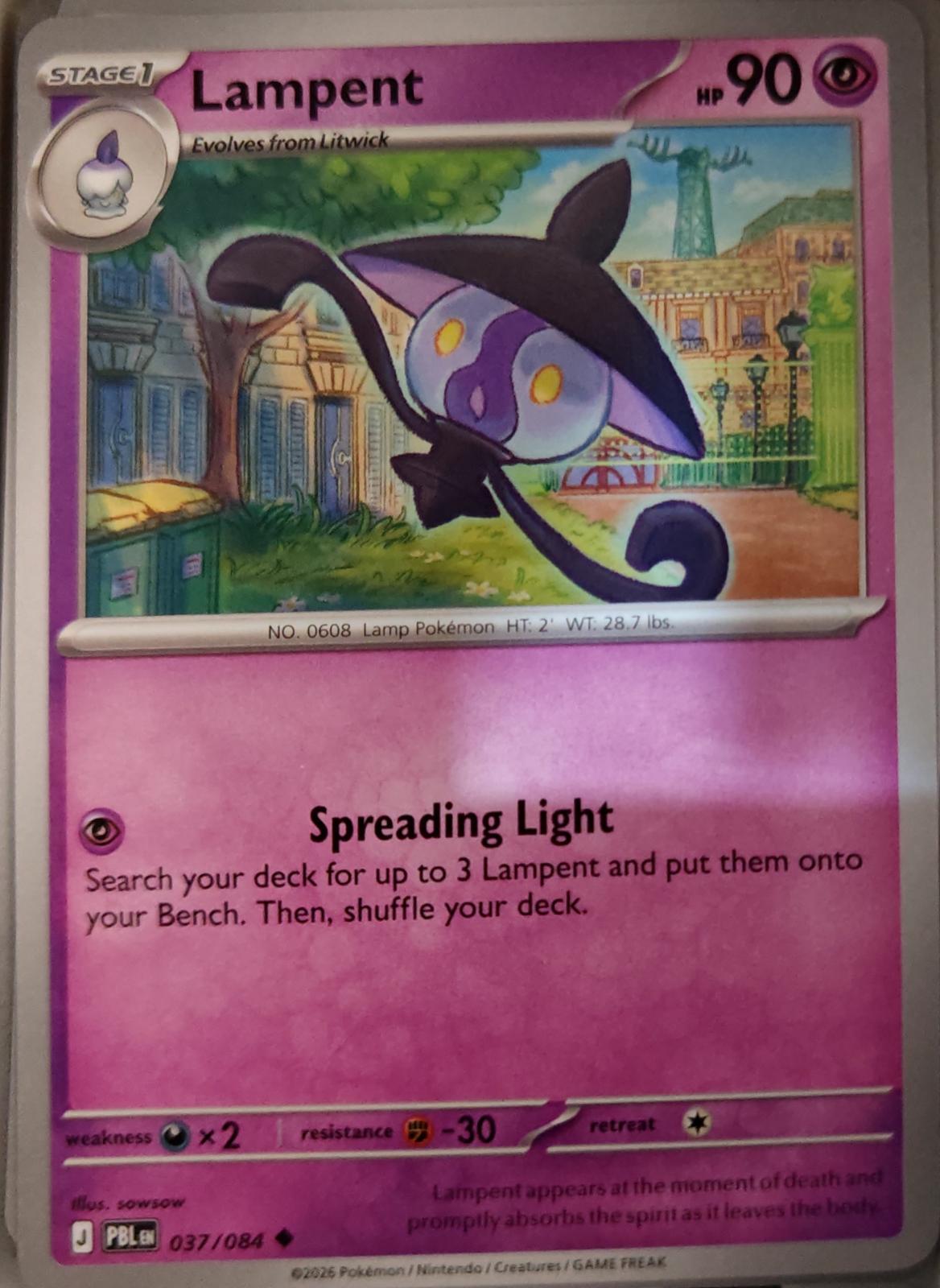 Lampent - 037/084 - - PITCH BLACK - Pokemon - Uncommon | AA18-23