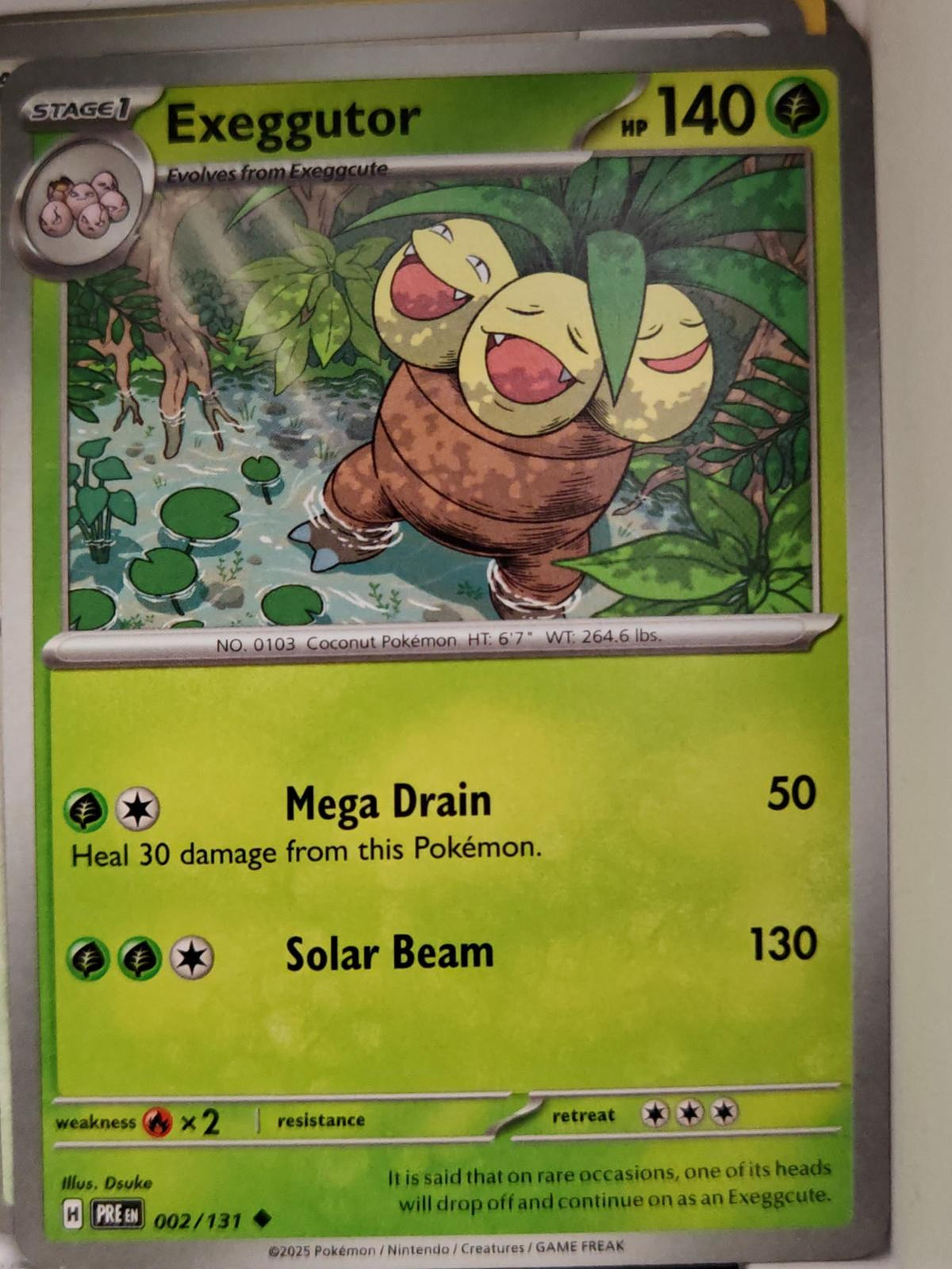 Exeggutor - 002/131 - - PRISMATIC EVOLUTIONS - Pokemon - Uncommon | AA03-6