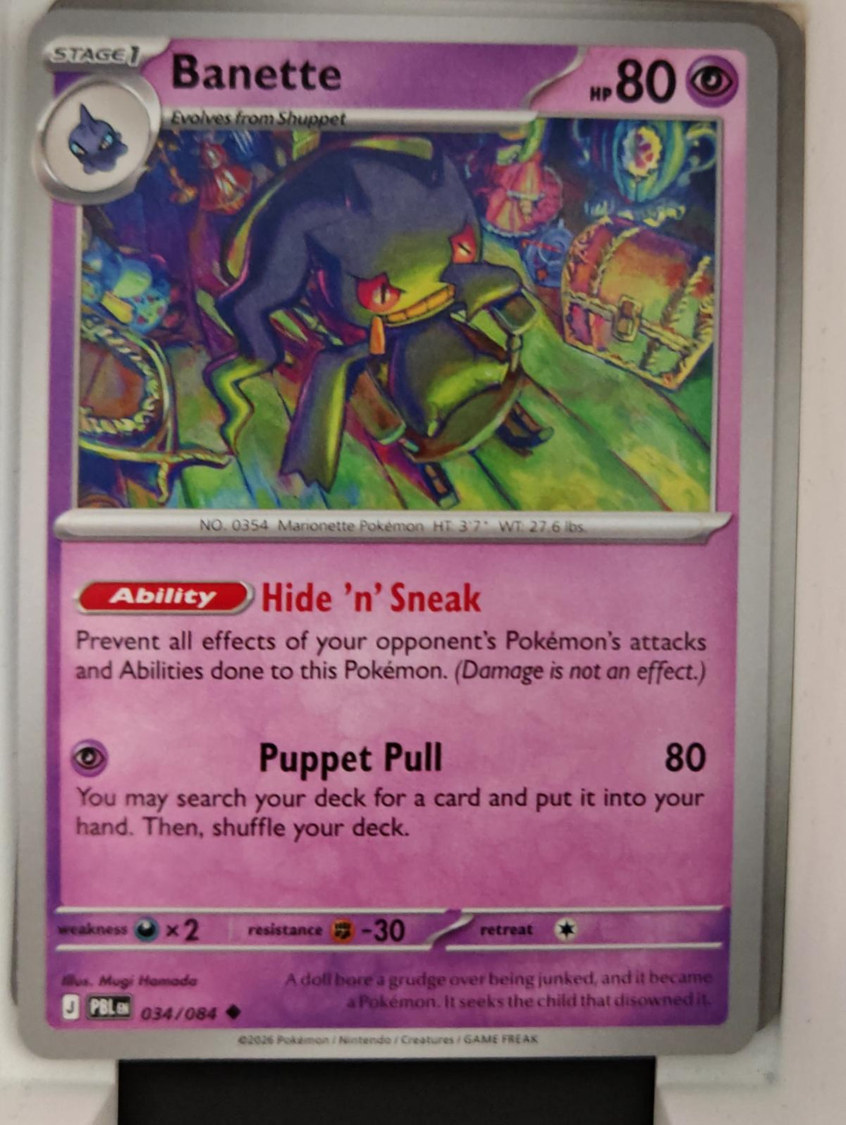 Banette - 034/084 - - PITCH BLACK - Pokemon - Uncommon | AA28-6