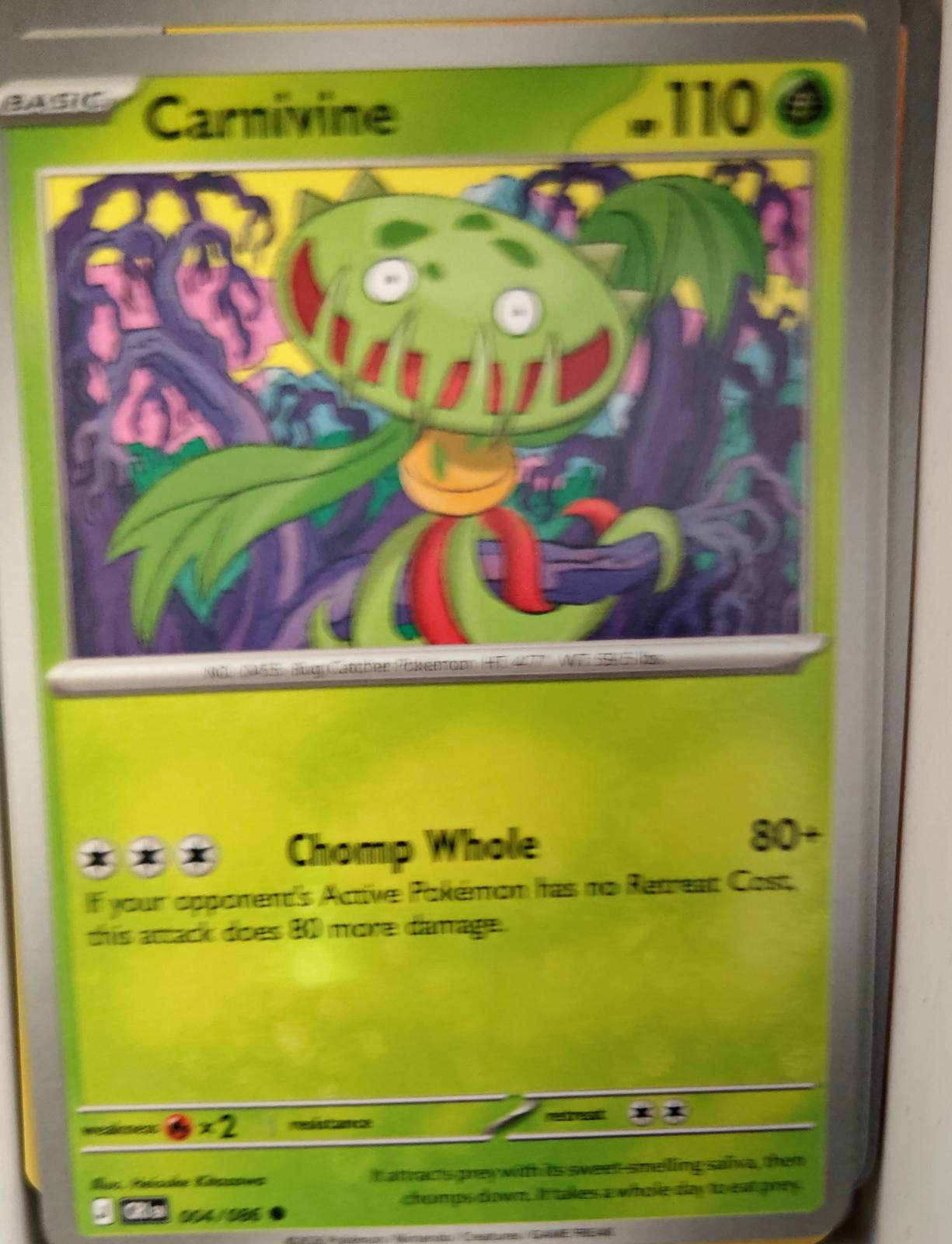 Carnivine - 004/086 - - CHAOS RISING - Pokemon - Common | AA21-84