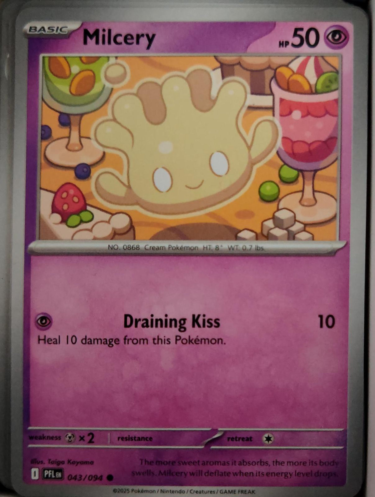 Milcery - 043/094 - - PHANTASMAL FLAMES - Pokemon - Common | AA45-44
