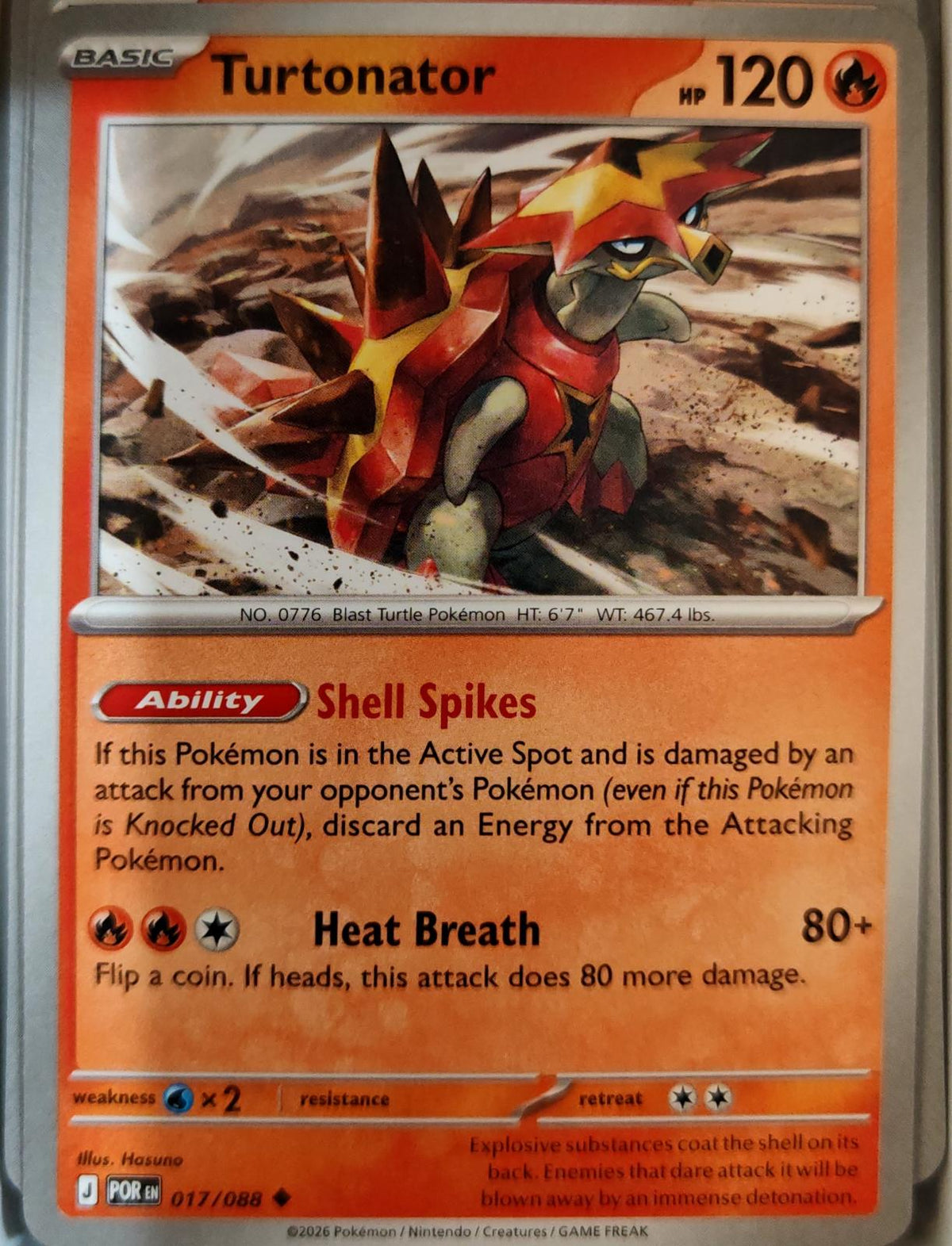 Turtonator - 017/088 - - PERFECT ORDER - Pokemon - Uncommon | AA07-33