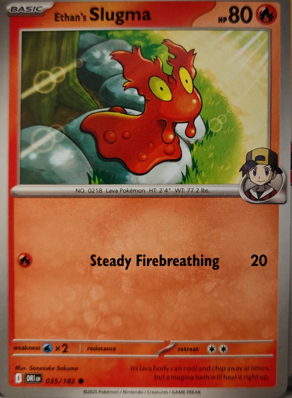 Ethan's Slugma - 035/182 - - DESTINED RIVALS - Pokemon - Common | AA08-29