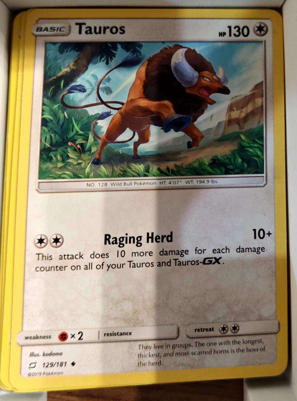 Tauros - 129/181 - - TEAM UP - Pokemon - Uncommon | AA66-23