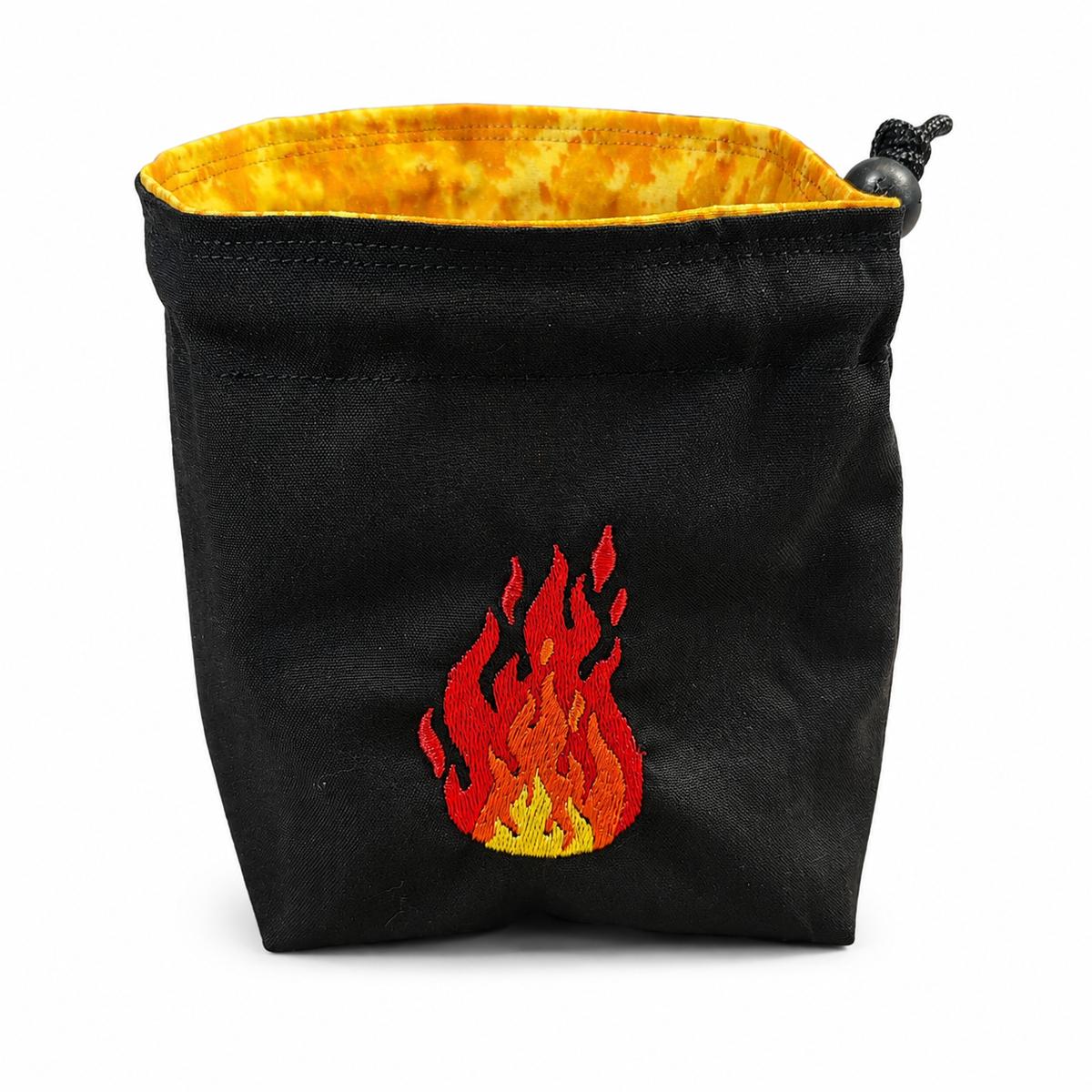 Embroidered Dice Bag- Fire Dice Bag