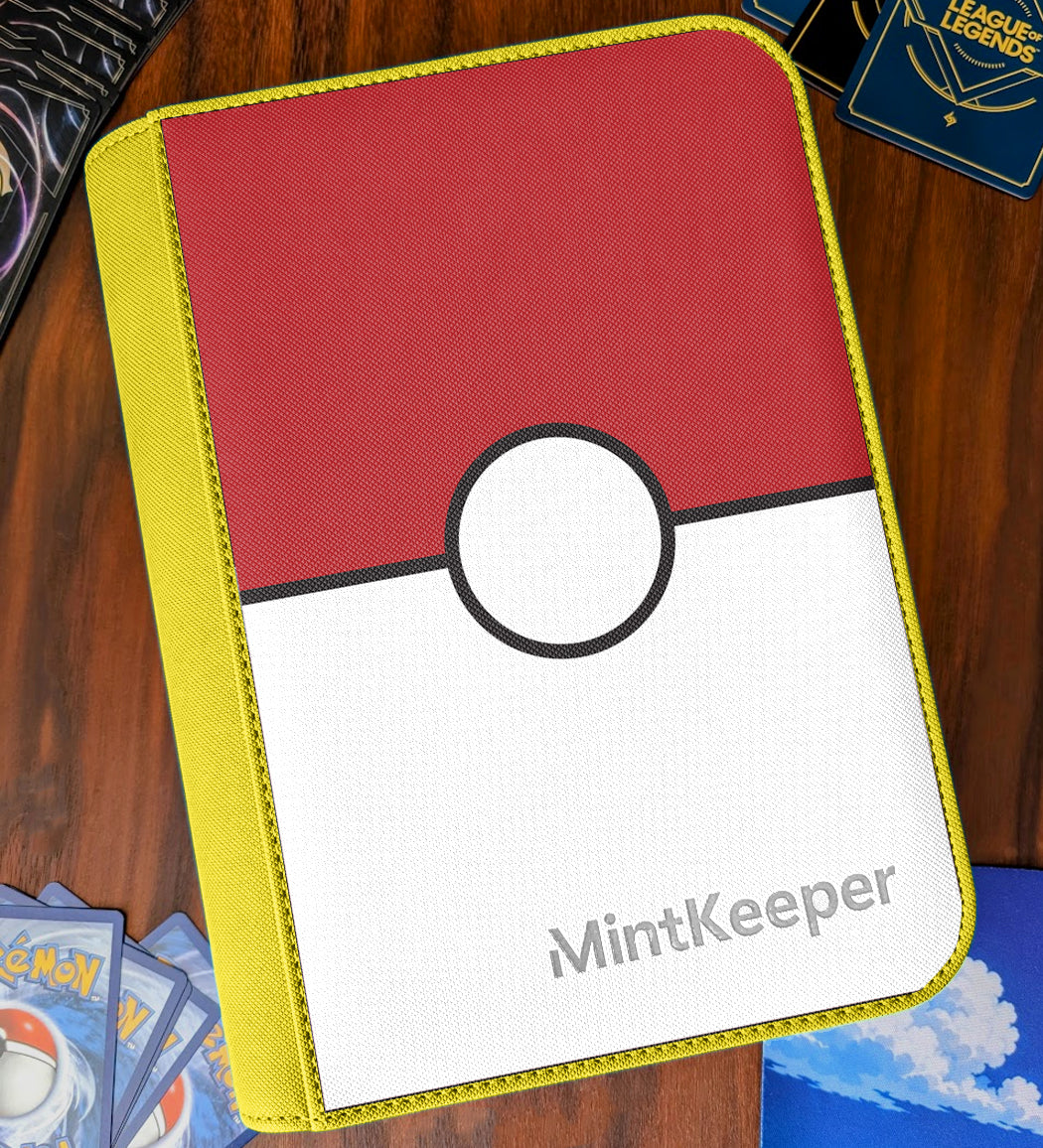 TCG Collectors - Pokeball 4 Pocket Premium Zip Trading Card Binder