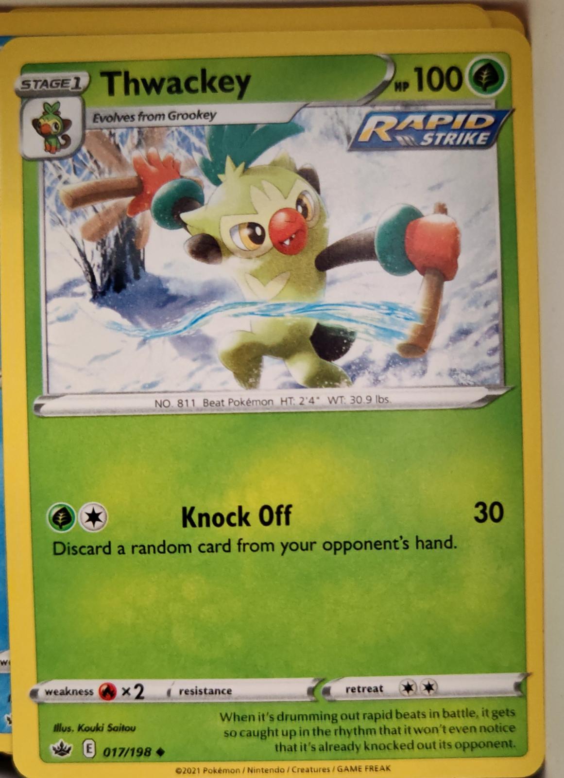 Thwackey - 017/198 - - CHILLING REIGN - Pokemon - Uncommon | AA03-38