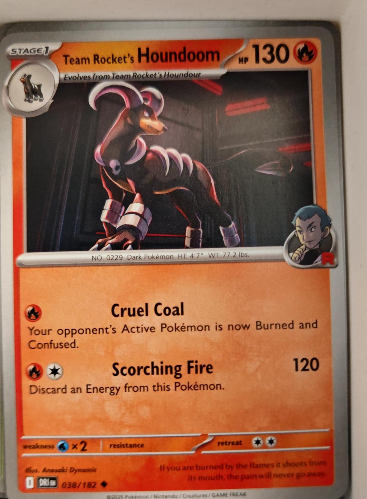 Team Rocket's Houndoom - 038/182 - - DESTINED RIVALS - Pokemon - | AA12-78