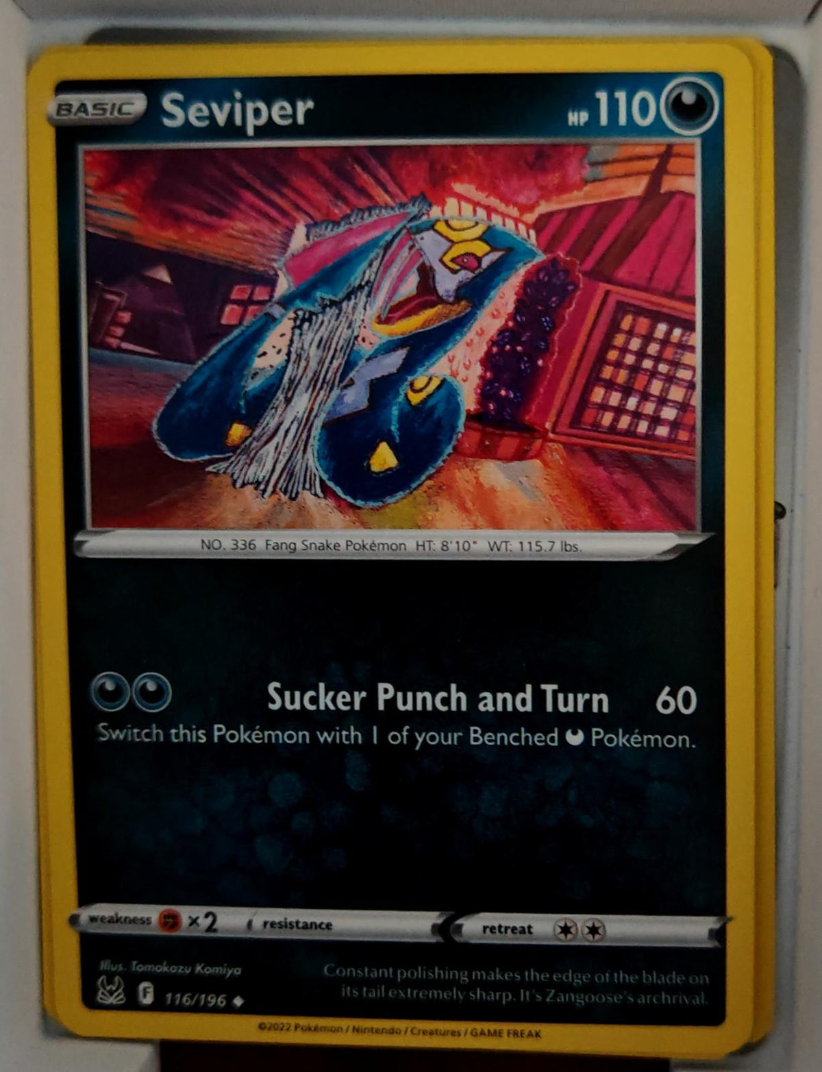 Seviper - 116/196 - - LOST ORIGIN - Pokemon - Uncommon | AA41-5