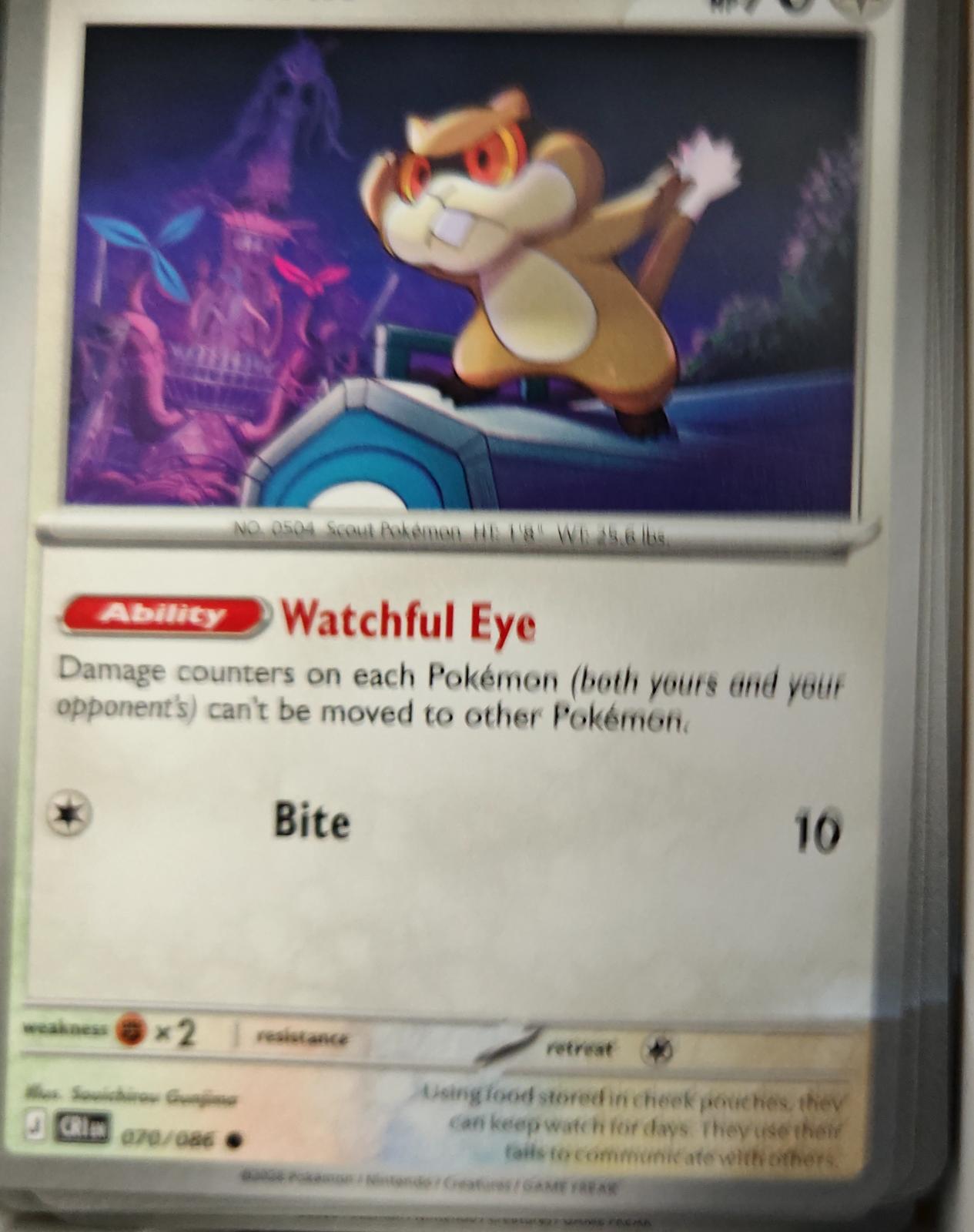 Patrat - 070/086 - - CHAOS RISING - Pokemon - Common | AA22-99