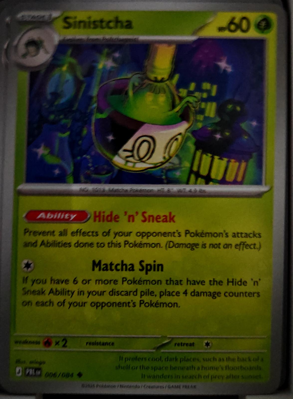 Sinistcha - 006/084 - - PITCH BLACK - Pokemon - Uncommon | AA65-31
